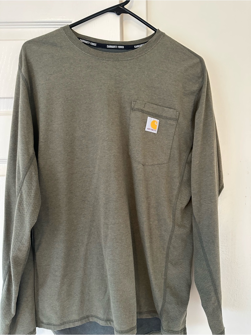 Carhartt Olive Green Long-Sleeve Pocket Tee